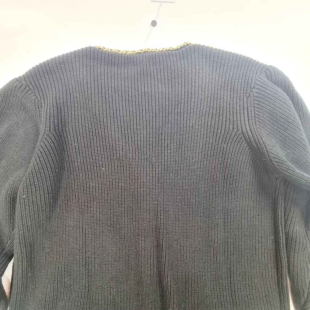 Lovers + Friends Black Cardigan with Gold Details - Picture 9 of 10